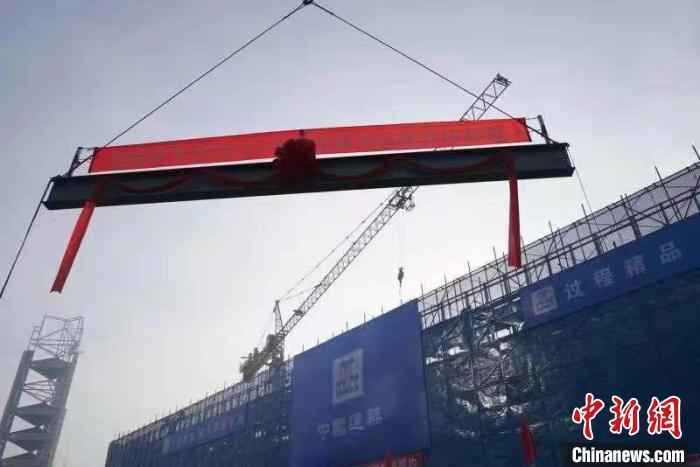 北京2022年冬奥会国家体育馆扩建部分主体结构施工完成。供图 北京冬奥会可持续性计划发布 贯穿赛事筹办全程